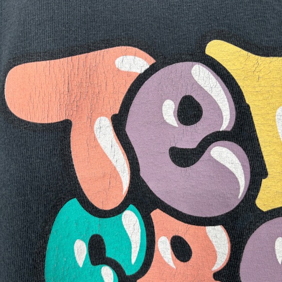 Teddy Fresh T-Shirt Graphic Tee Short Sleeve Gray Unisex Size M Graffiti Logo - Picture 7 of 10